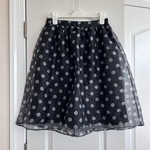 Forever 21 Black and White Polka Dot Skirt